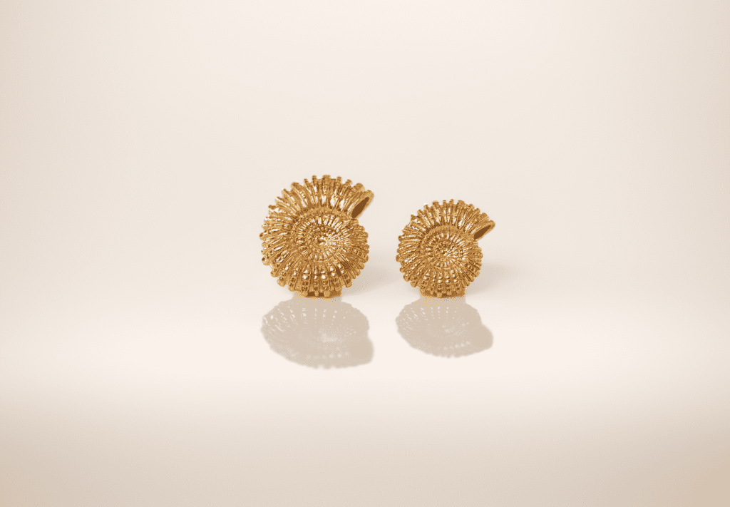 Ammonite Pendant Jewelry Design | 24k Gold | .9999 Fine Gold