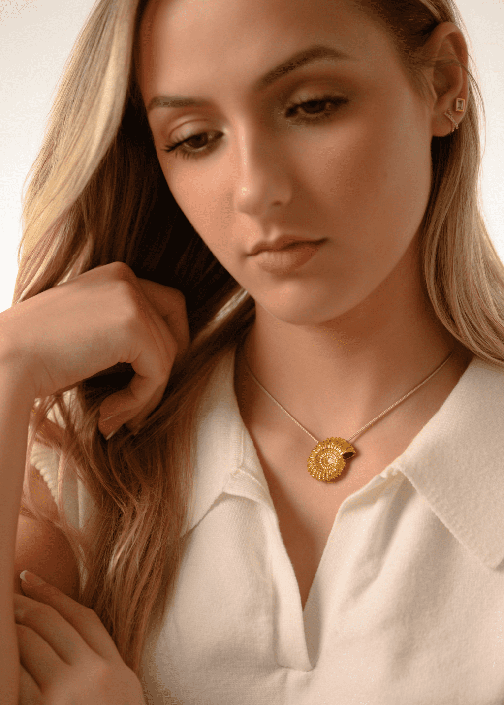 Ammonite Pendant Jewelry Design | 24k Gold | .9999 Fine Gold - Image 4