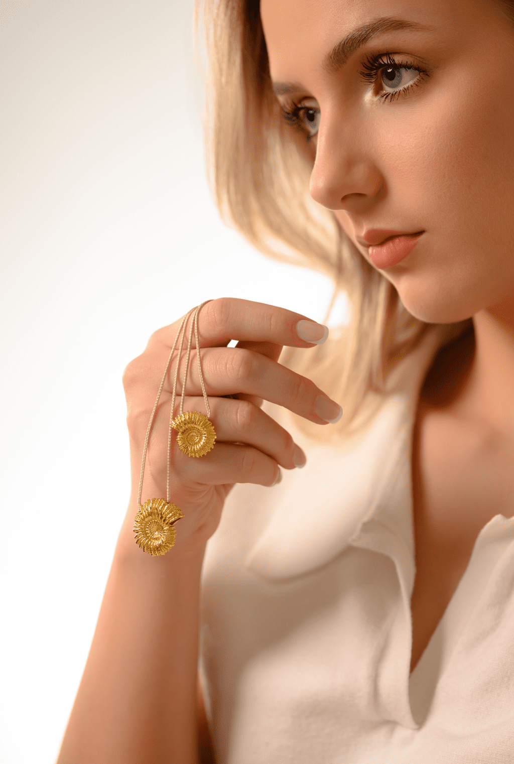 Ammonite Pendant Jewelry Design | 24k Gold | .9999 Fine Gold - Image 3