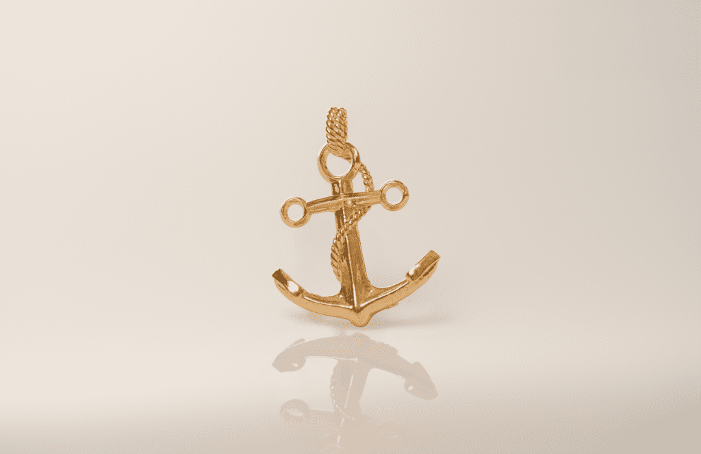 Anchor Pendant Jewelry Design | 24k Gold | .9999 Fine Gold - Image 5