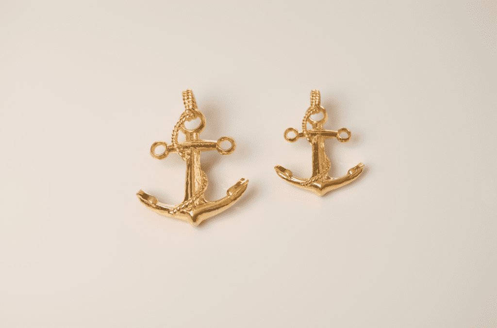 Anchor Pendant Jewelry Design | 24k Gold | .9999 Fine Gold