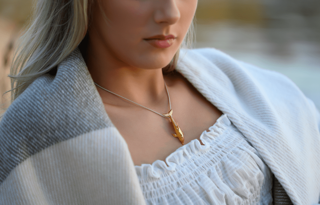 Dolphin with Baby Pendant Jewelry Design | 24k Gold | .9999 Fine Gold - Image 4