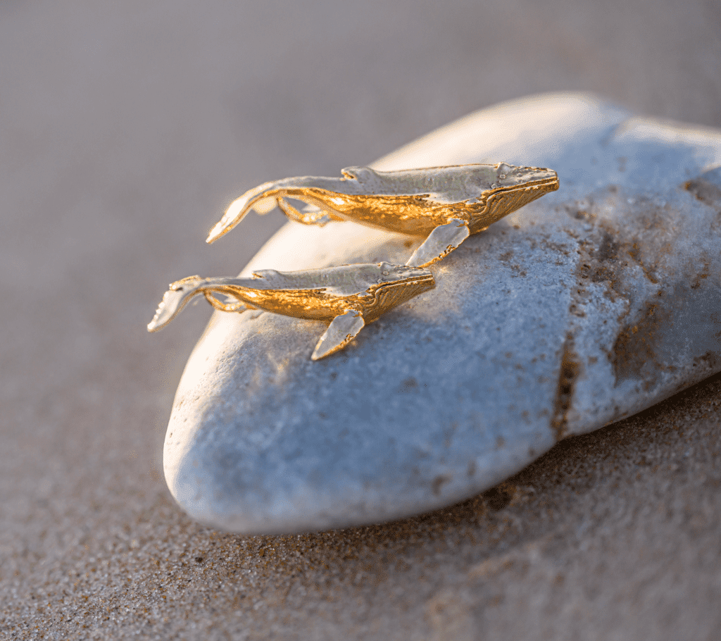 Humpback Whale with Suckerfish Pendant Jewelry Design | 24k Gold | .9999 Fine Gold - Image 2