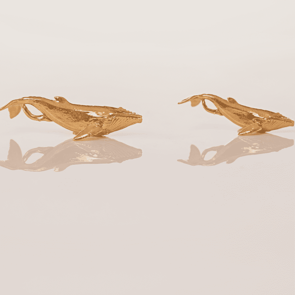Humpback Whale with Suckerfish Pendant Jewelry Design | 24k Gold | .9999 Fine Gold