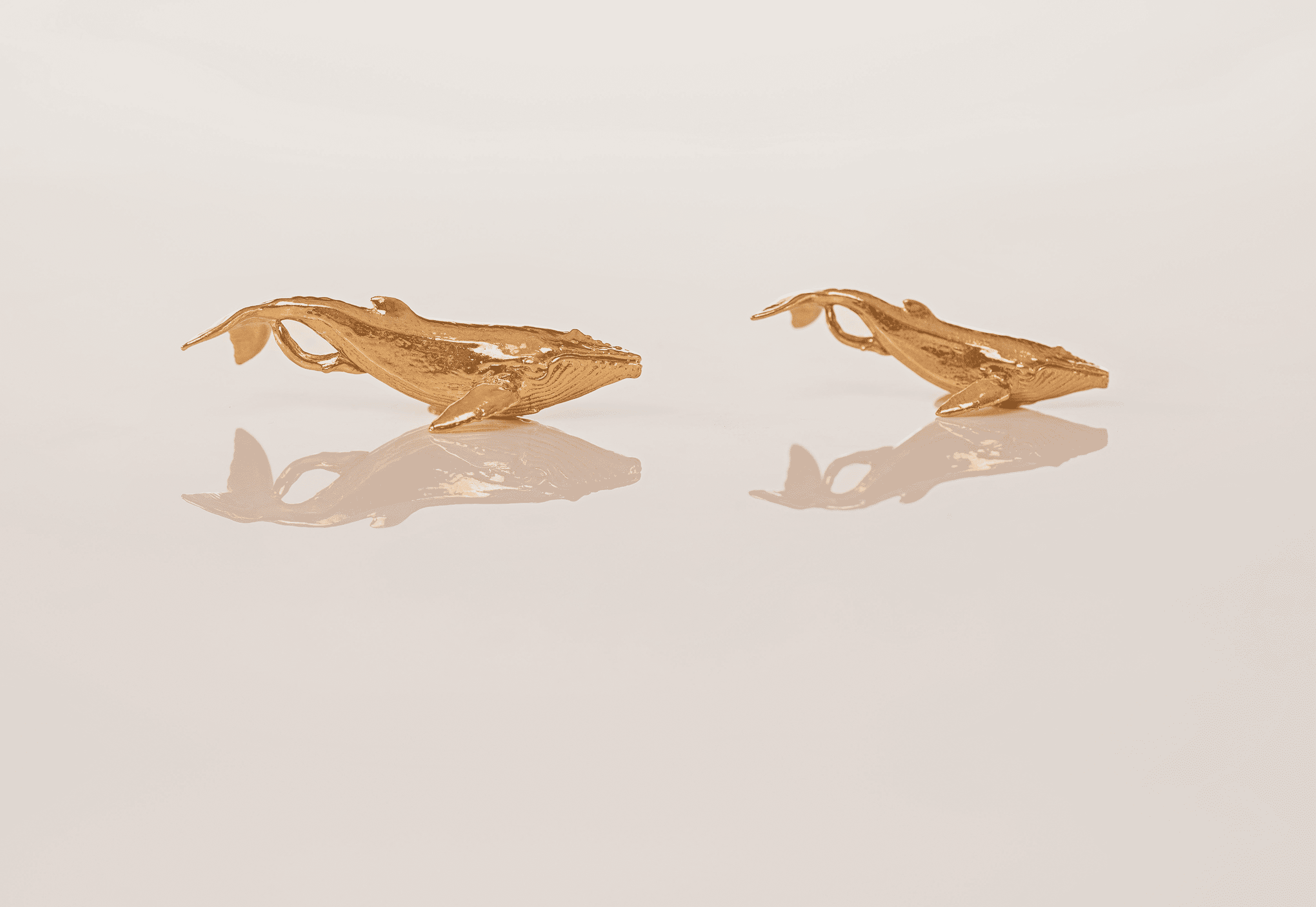 Humpback Whale with Suckerfish Pendant Jewelry Design | 24k Gold | .9999 Fine Gold