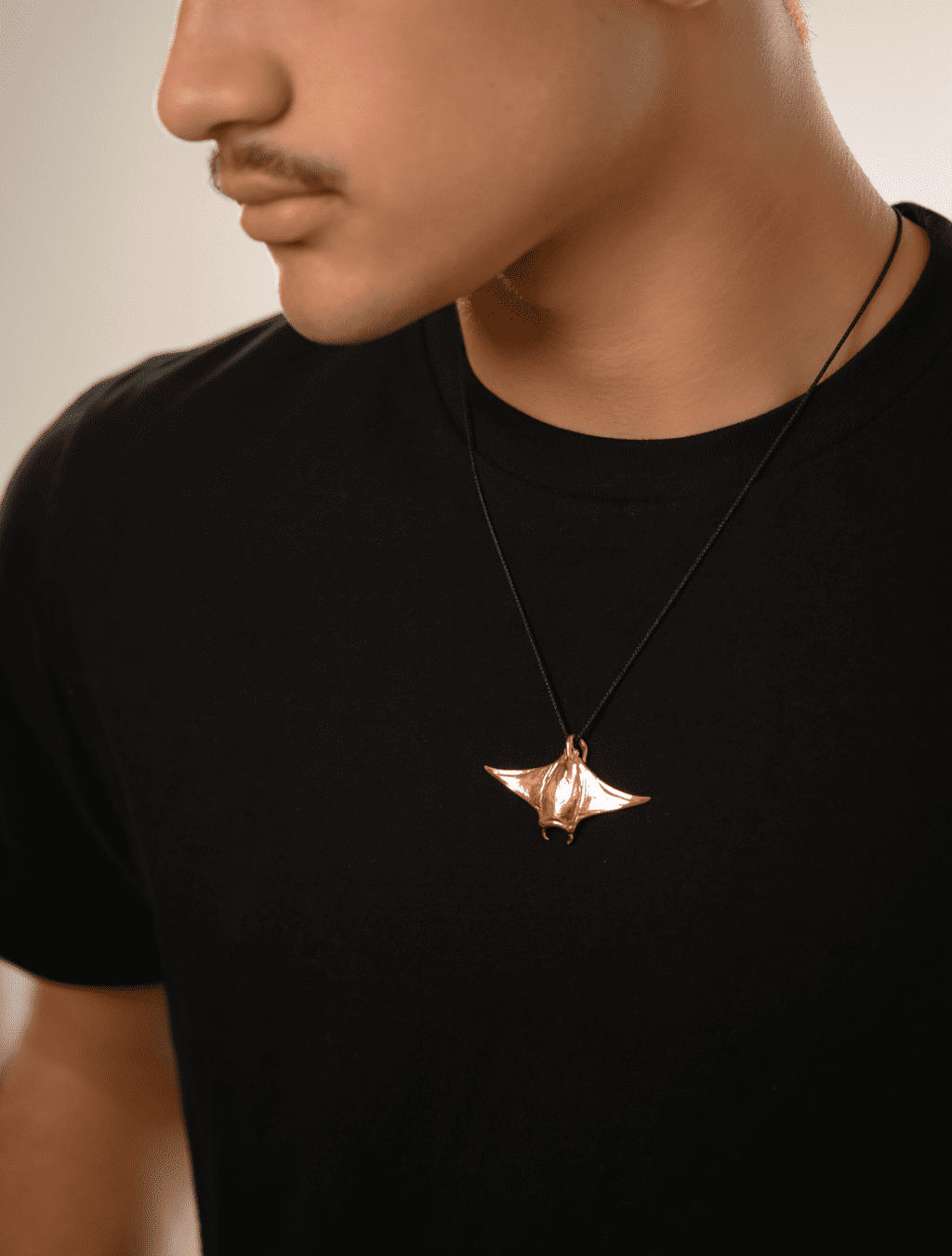 Manta Ray Tail Hanging Pendant Jewelry Design | 24k Gold | .9999 Fine Gold - Image 3