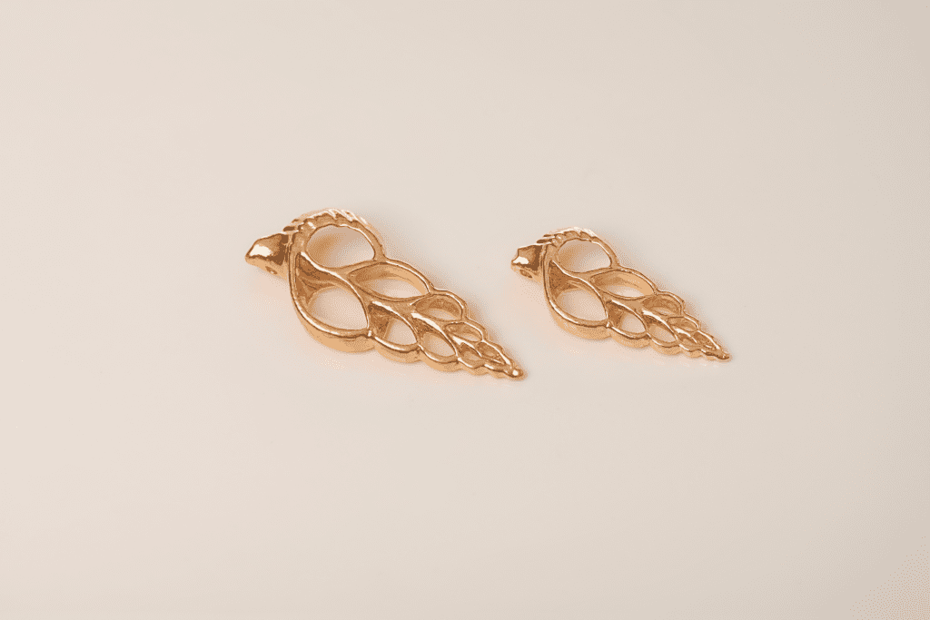 Sliced Shell Pendant Jewelry Design | 24k Gold | .9999 Fine Gold