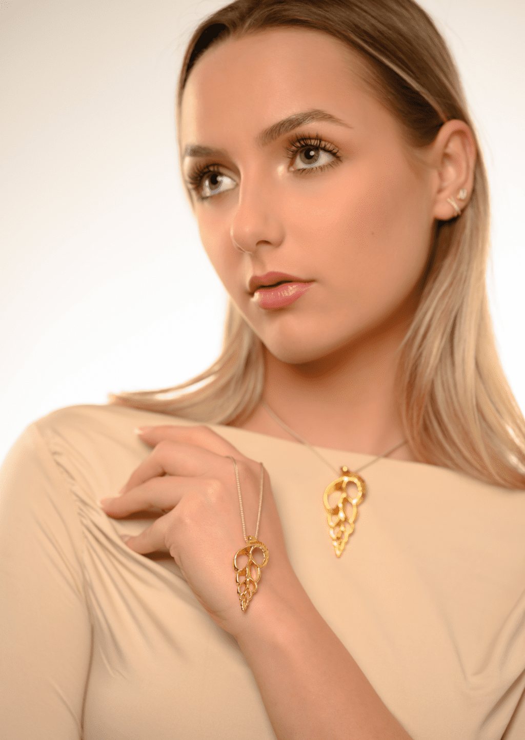 Sliced Shell Pendant Jewelry Design | 24k Gold | .9999 Fine Gold - Image 4