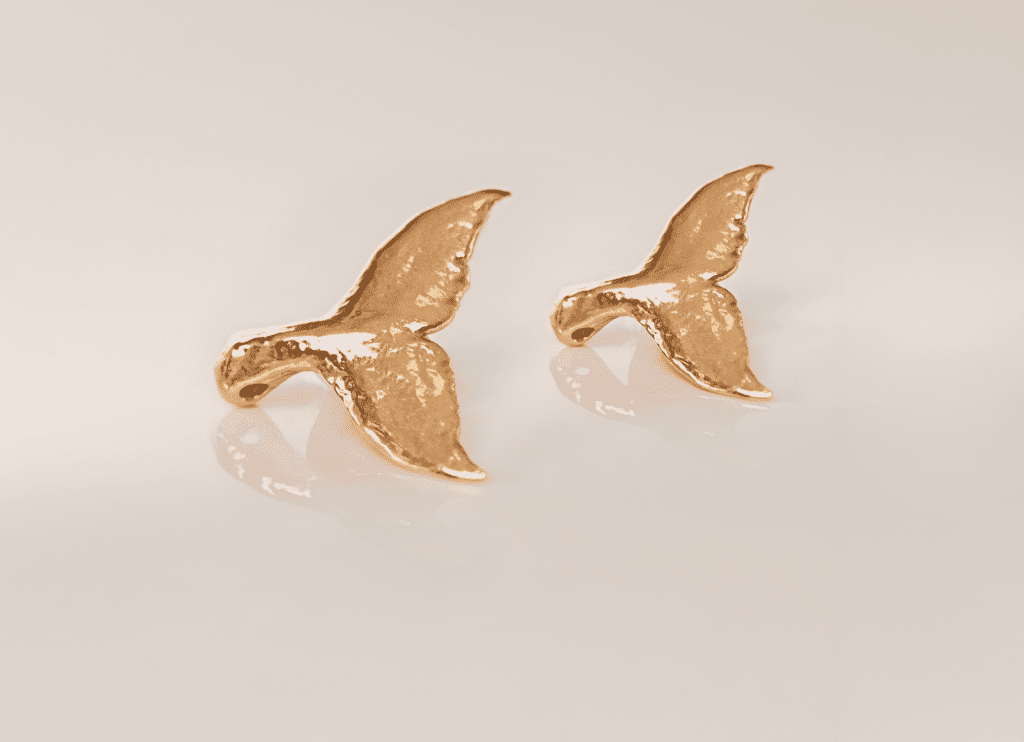 Whale Tail Pendant Jewelry Design | 24k Gold | .9999 Fine Gold