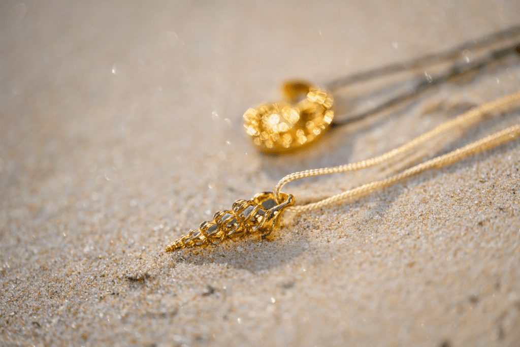 Spiral Shell Pendant Jewelry Design | 24k Gold | .9999 Fine Gold - Image 2