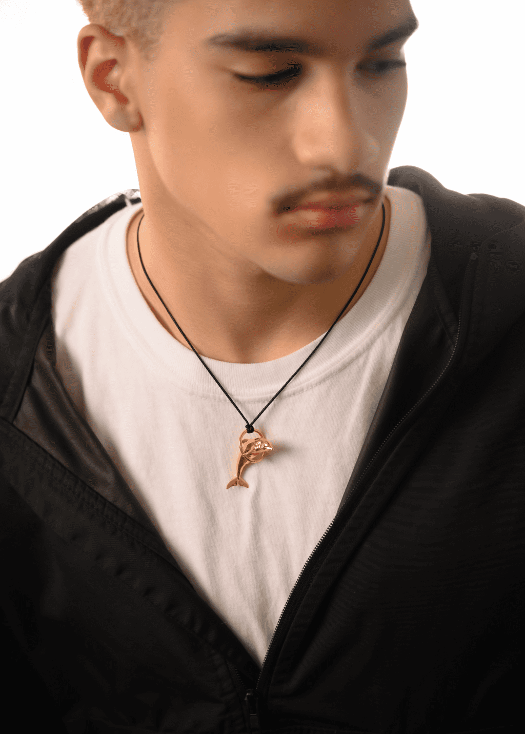 Dolphin Jumping Hoop Pendant Jewelry Design | 24k Gold | .9999 Fine Gold - Image 2