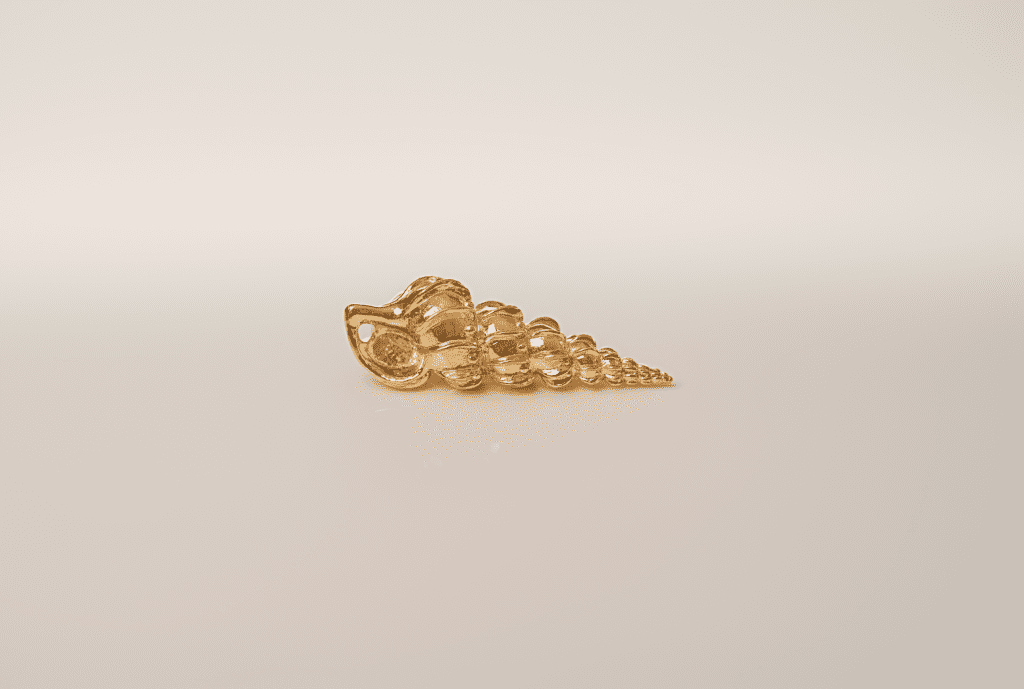 Spiral Shell Pendant Jewelry Design | 24k Gold | .9999 Fine Gold - Image 4