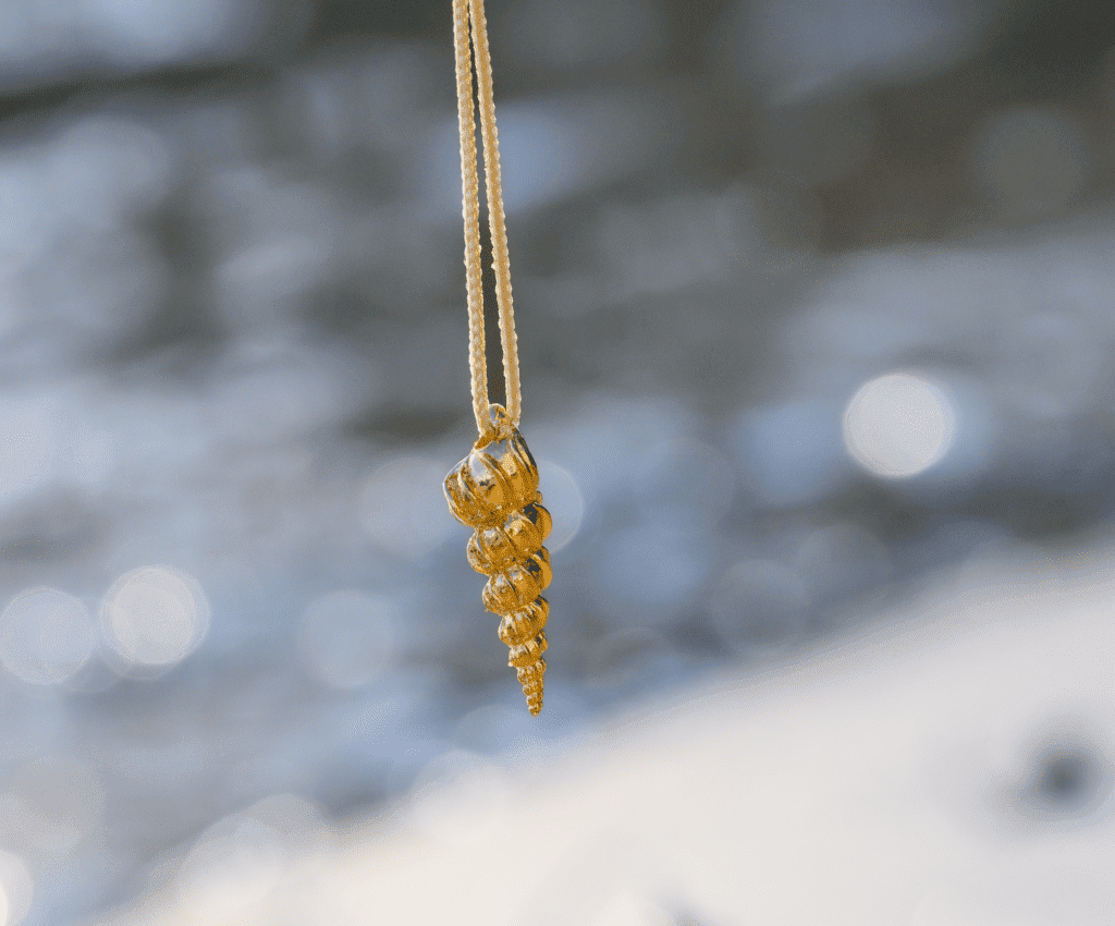 Spiral Shell Pendant Jewelry Design | 24k Gold | .9999 Fine Gold - Image 8